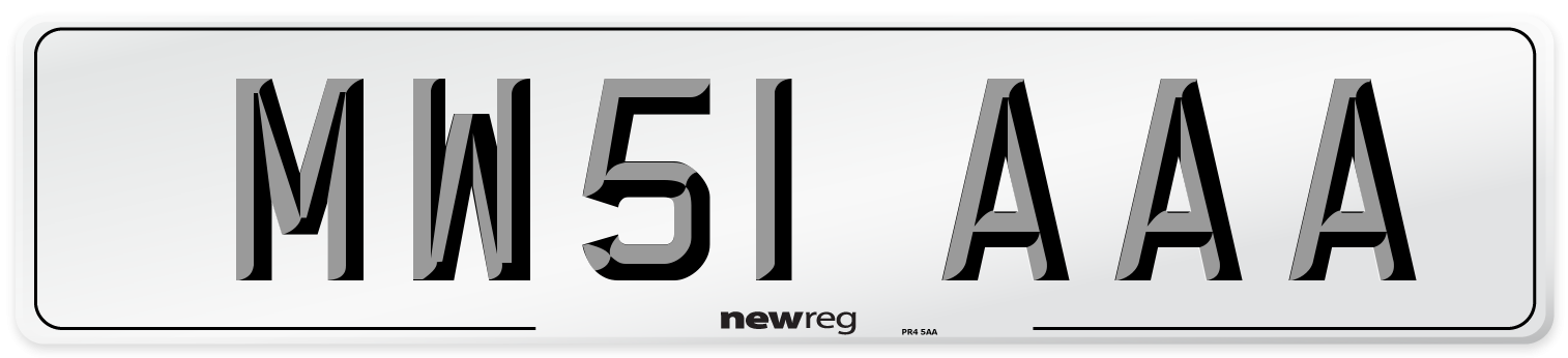 MW51 AAA Number Plate from New Reg